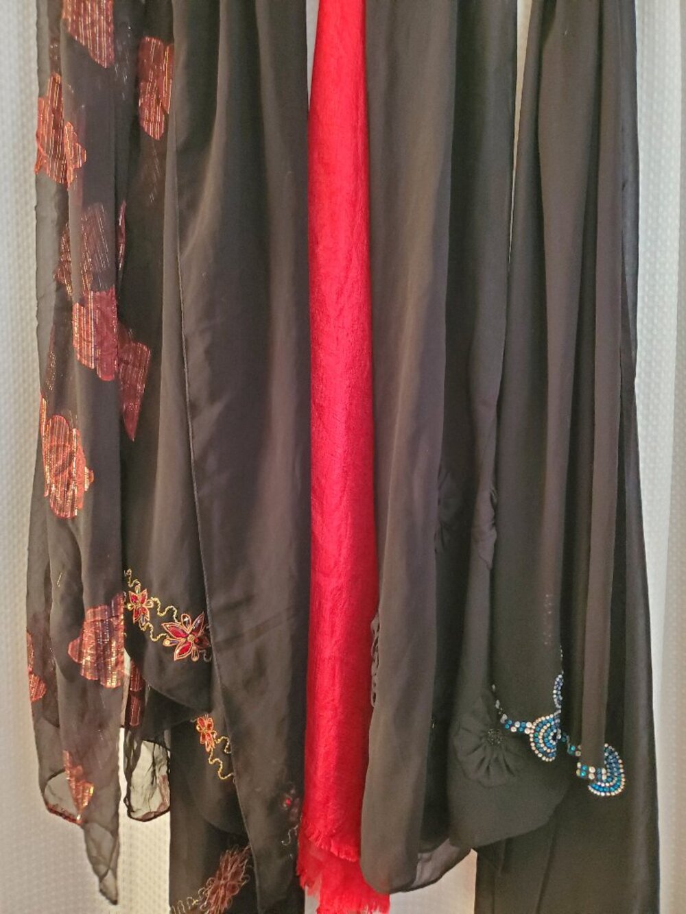 SCARF LOT OF 5 Women's Long Rectangle Goth Whimsigoth Dark Academia Victorian
